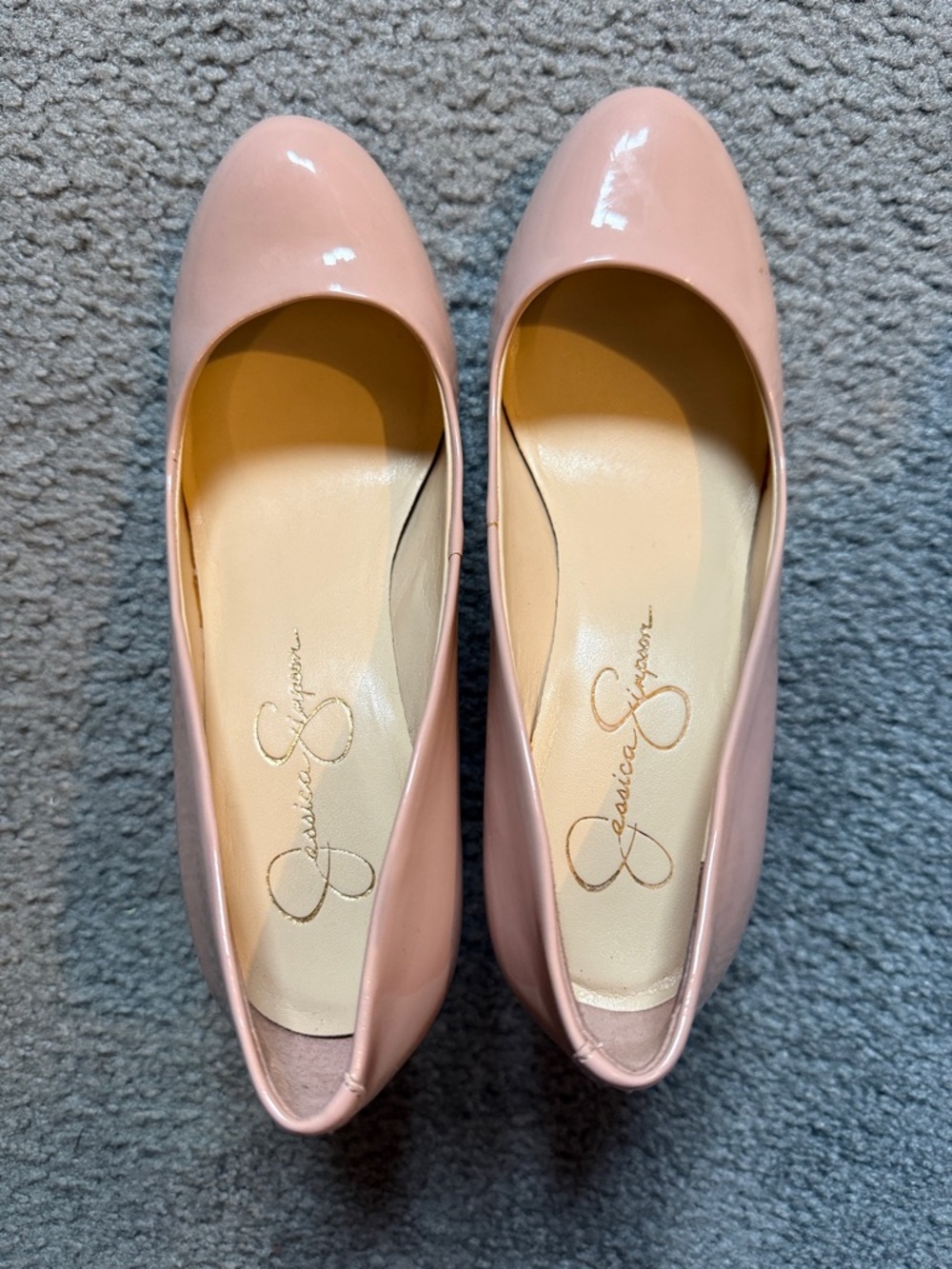 Jessica Simpson Blush Patent Ballet wedges